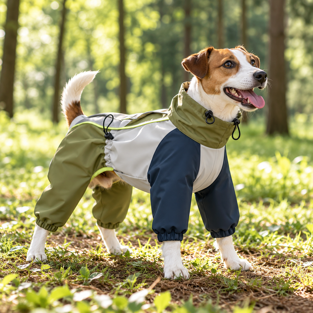 Waterproof Dog Raincoat with Full Body Coverage