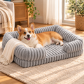 Corduroy Dog Bed with Raised Sides – Soft and Cosy Sofa
