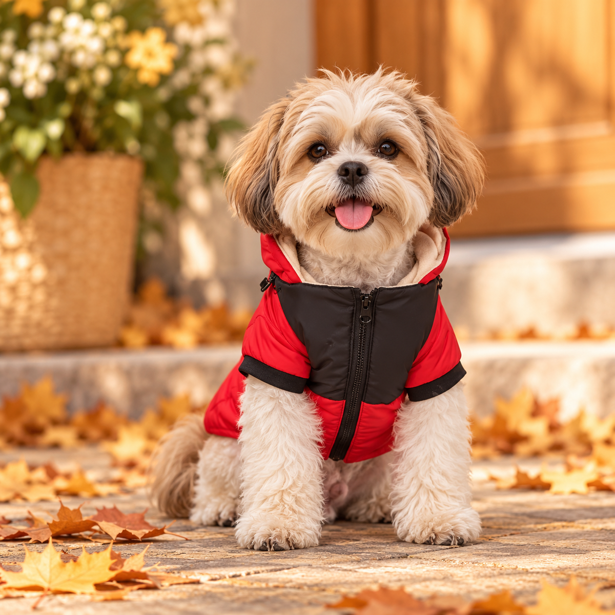 Waterproof Dog Winter Jacket with Built-In Harness