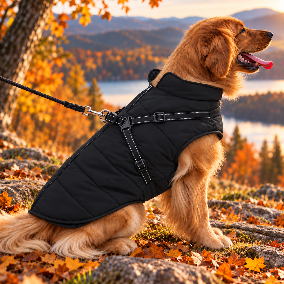 Warm Waterproof Jacket for Large Dogs