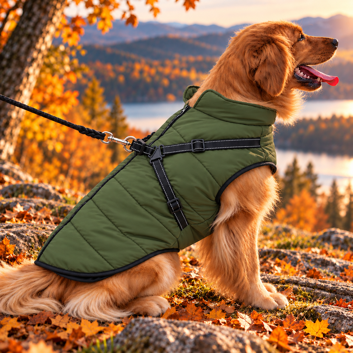Warm Waterproof Jacket for Large Dogs
