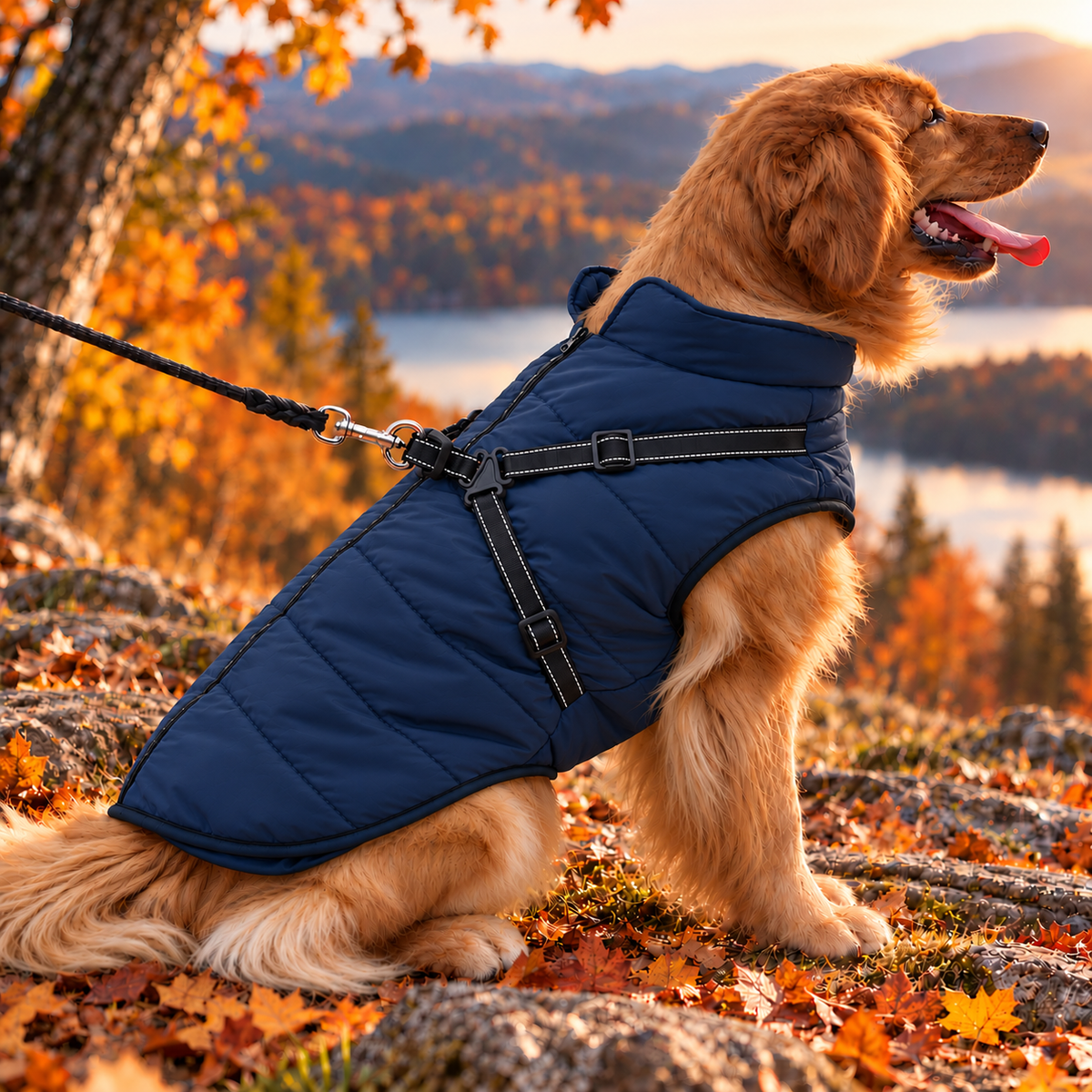 Warm Waterproof Jacket for Large Dogs