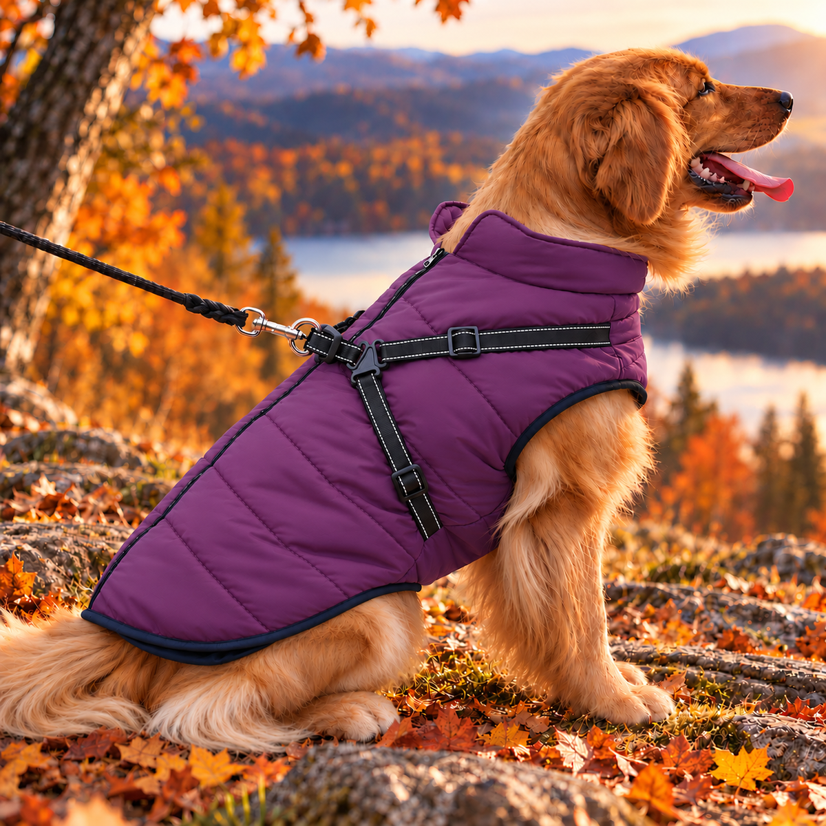Warm Waterproof Jacket for Large Dogs