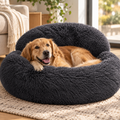Fluffy Donut Dog Bed with Raised Sides