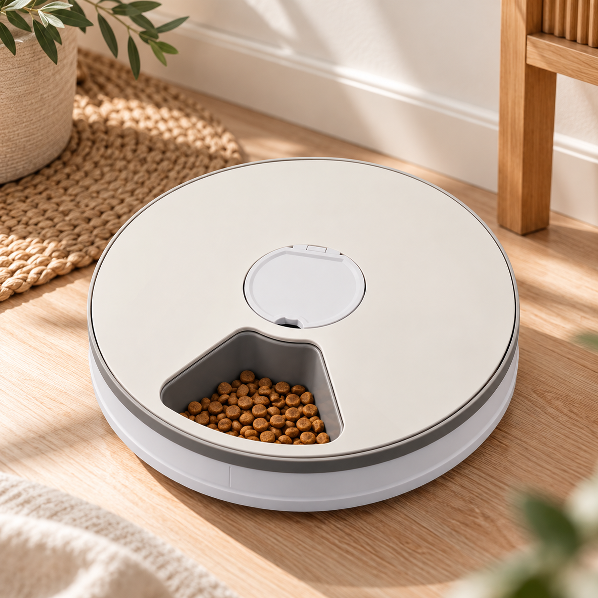 Automatic Pet Feeder with 6 Meal Compartments and Digital Timer