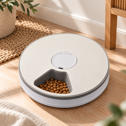Automatic Pet Feeder with 6 Meal Compartments and Digital Timer