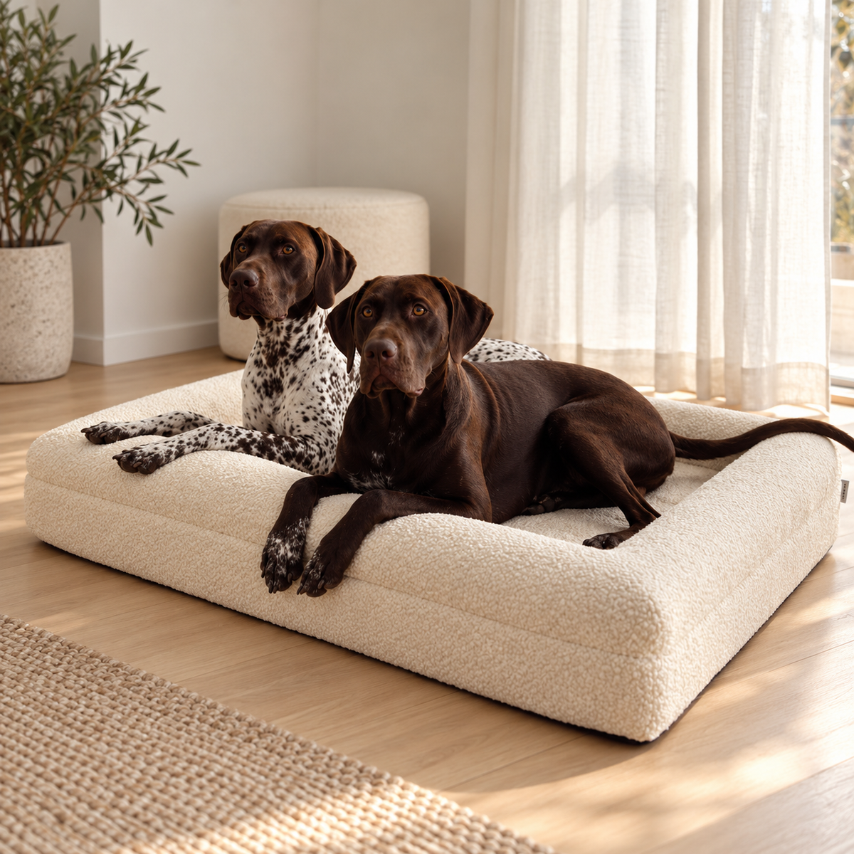 Soft Dog Bed with Raised Supportive Edges