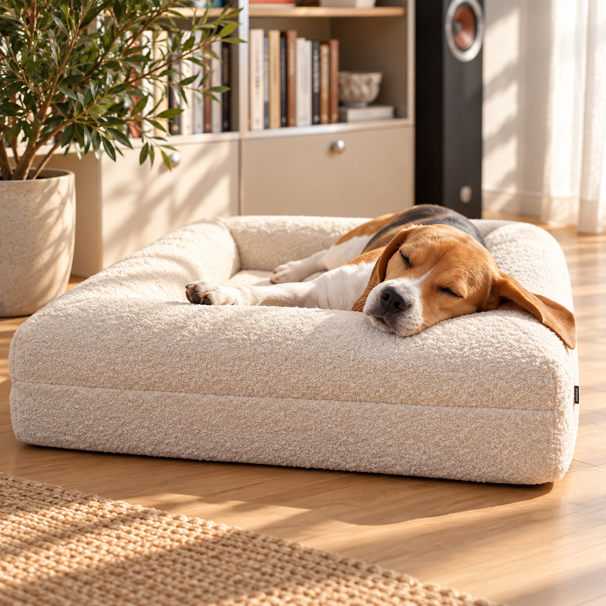Soft Dog Bed with Raised Supportive Edges